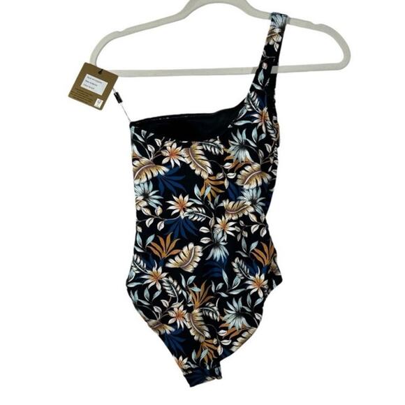 Nip Tuck Rhonda One-Shoulder Tropical Leaf Swimsuit NWT Size 4 - Picture 5 of 13